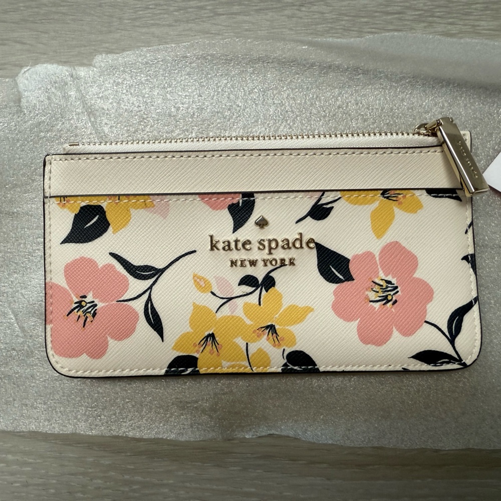 Kate Spade Floral Wallet - Cream, Pink, Yellow